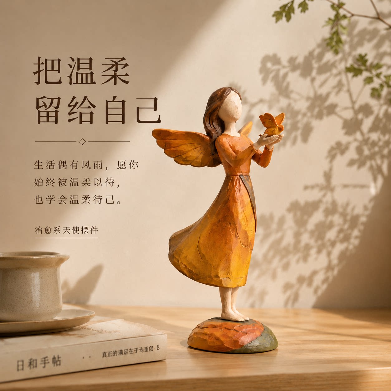 中古风vintage瑜伽少女桌面摆件卧室斗柜子咖啡馆书店民宿装饰品图片