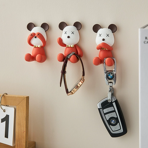Симпатичная насильственная медвежьем освобождение Sticky Hook Creative Wall После входа в дверь, ключевая кухонная штепсельная штекер
