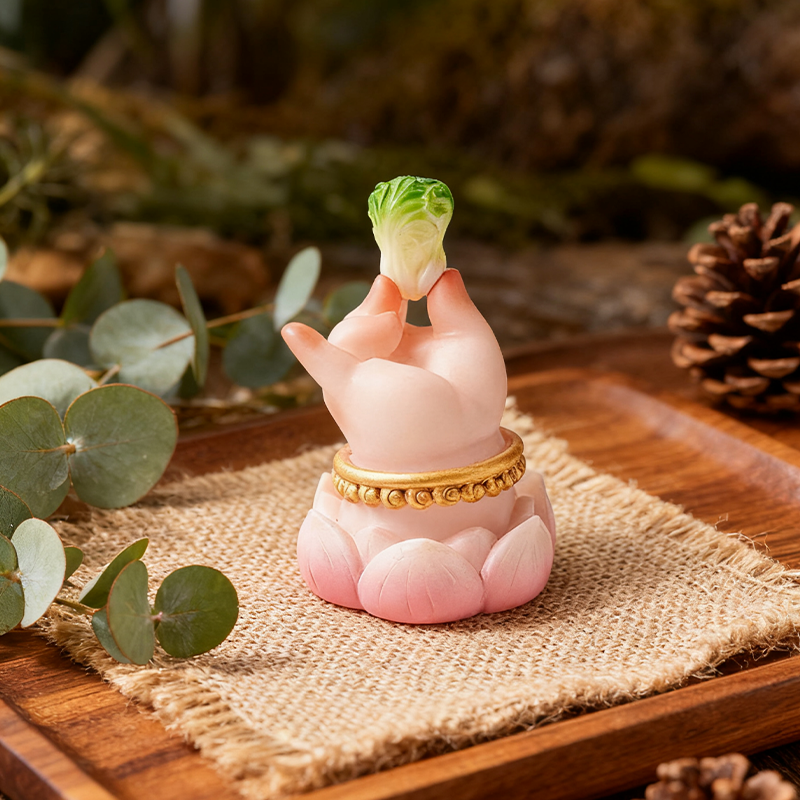 「百财尽收」玄学佛手桌面小摆件