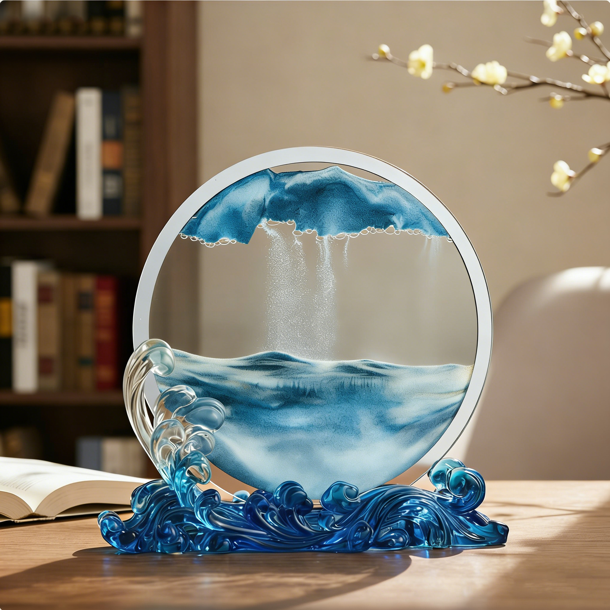 创意流沙画桌面摆件家居电视柜酒柜树脂工艺品高级感艺术装饰摆设,家居饰品,装饰摆件,淘宝优惠券,粉丝福利购,淘宝优惠卷