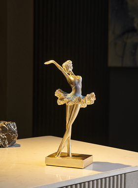 芭蕾舞女饰品客厅艺术无障碍豪华高端小众电视柜酒柜家居装饰