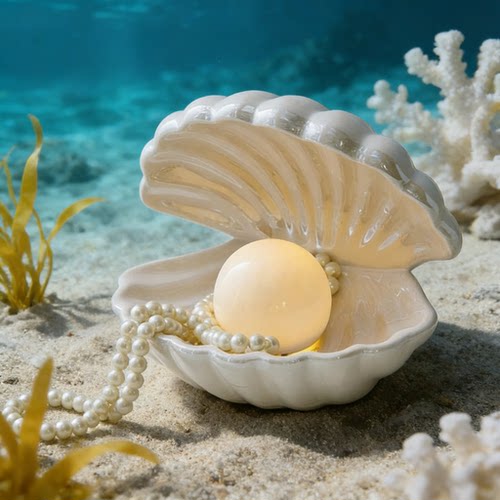 奶油风海螺贝壳晚宴链条包