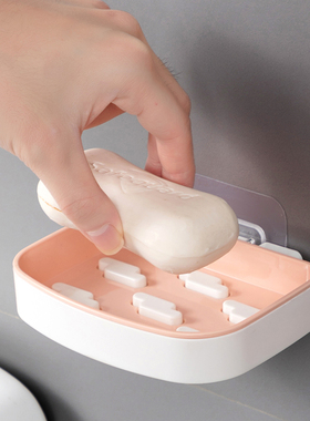 肥皂盒壁挂式墙上双层沥水香皂架卫生间手工皂洗衣皂盒浴室置物架