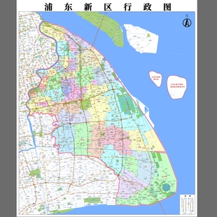 新版上海市浦东新区地图高清电子版行政图市县街交通路线素材图