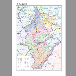 吉林省通化市地图高清电子版行政图市县街交通路线素材设计文件