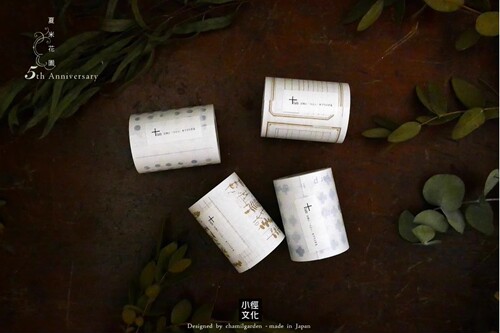 夏米花园 5周年山樱联名卷轴便条纸 cross|round|frame|leaves