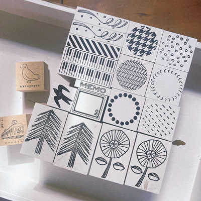 Oscolabo水玉彩带蝴蝶飞鸟印章