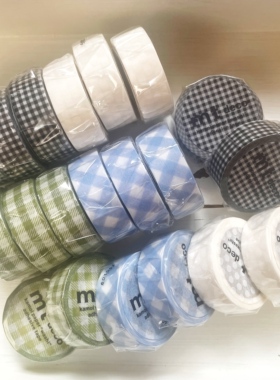 【现货】MT和纸胶带 基础格纹款 白色波点 百搭基础手帐素材7米卷