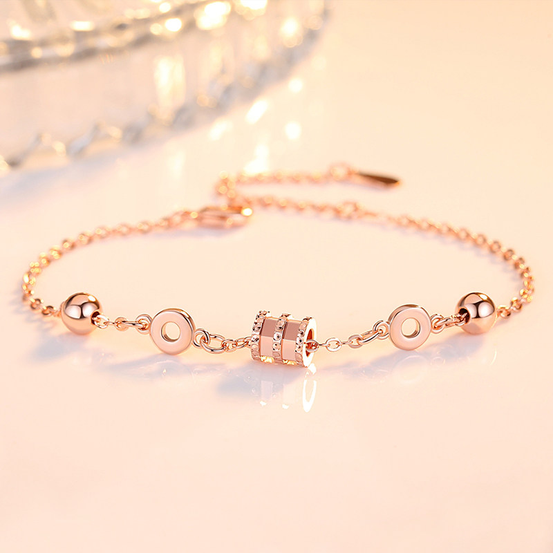 小蛮腰手链s925银四叶草手链女韩版简约个性学生森系情侣首饰礼物