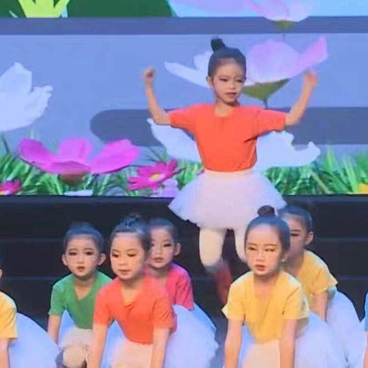 六一儿童演出服小学生运动会开场舞纯棉班服蓬蓬裙幼儿舞蹈啦啦操