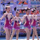 儿童花球啦啦操演出拉拉队表演女舞蹈服运动会健美操竞技比赛服装