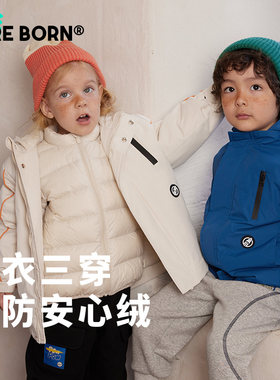 博睿恩中长款两件式冲锋羽绒服