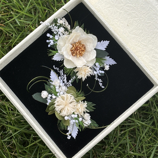 高级森系成品永生花戒指纯手工立体免做指环结婚订婚情侣花朵戒指