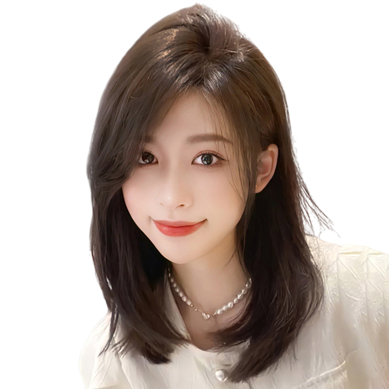 蕾丝无痕假发女中偏分刘海时尚