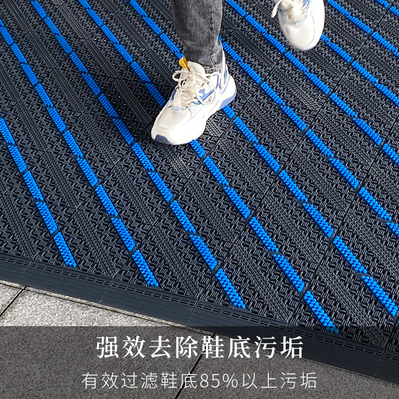 室外防滑拼接除尘地垫酒店商场门口门垫户外商用双排毛刷迎宾脚垫