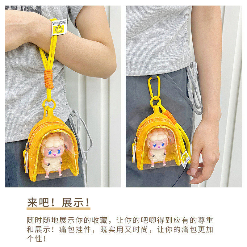 新款吧唧收纳包透明迷你零钱包耳机包谷子痛包阿萨奇吉伊小八娃包