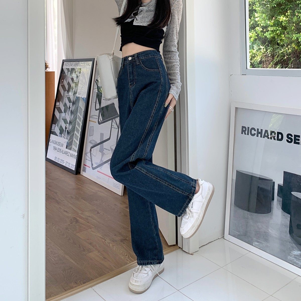 大码美式长裤胖mm宽松女梨形显瘦直筒阔腿,女装/女士精品,大码裤装,淘宝优惠券,粉丝福利购,淘宝优惠卷