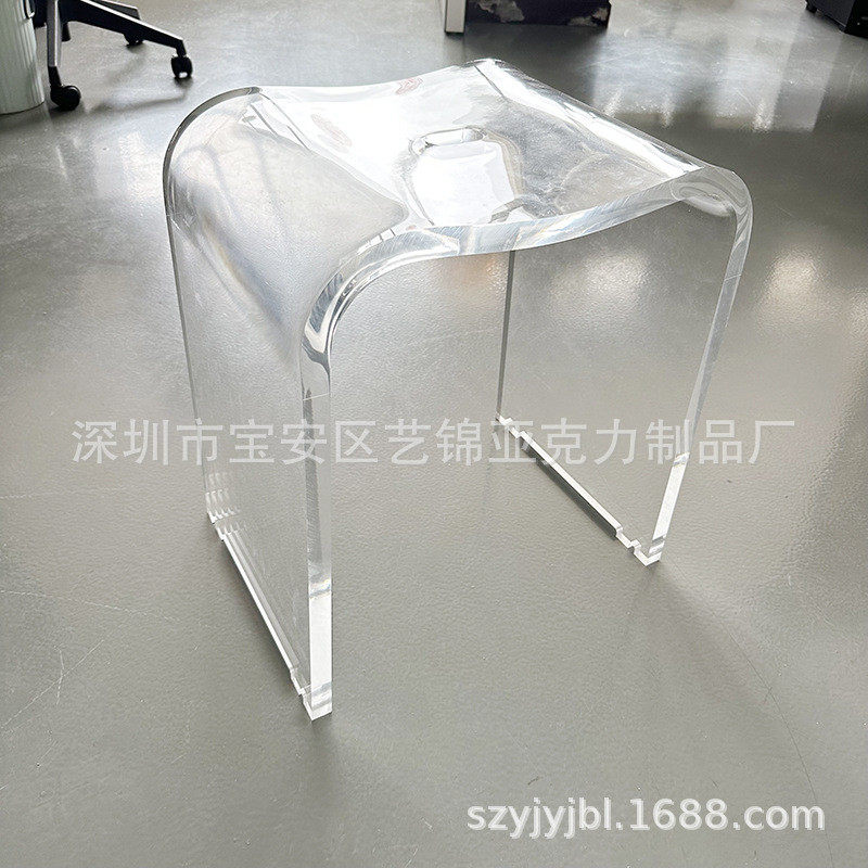 亚克力凳子凳体热弯茶几桌子货源加厚透明浴室一