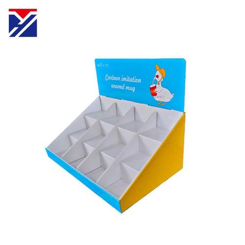 特惠定制多层台面展示盒瓦愣纸文具货架学习用品陈列盒厂家