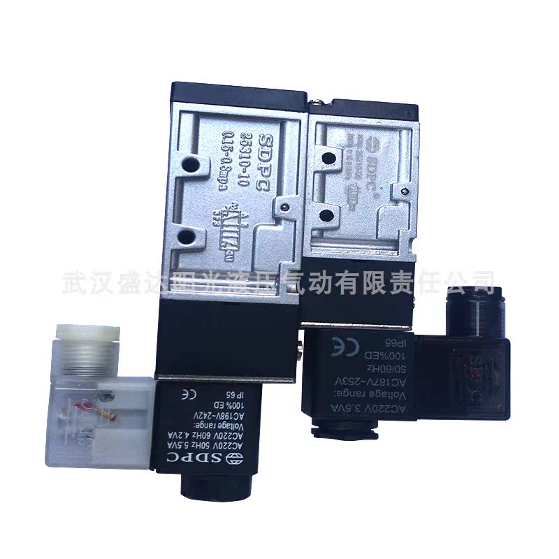 SDPC盛达25310-10气动电磁阀DC24VAC220一进两出二位五通一千万次