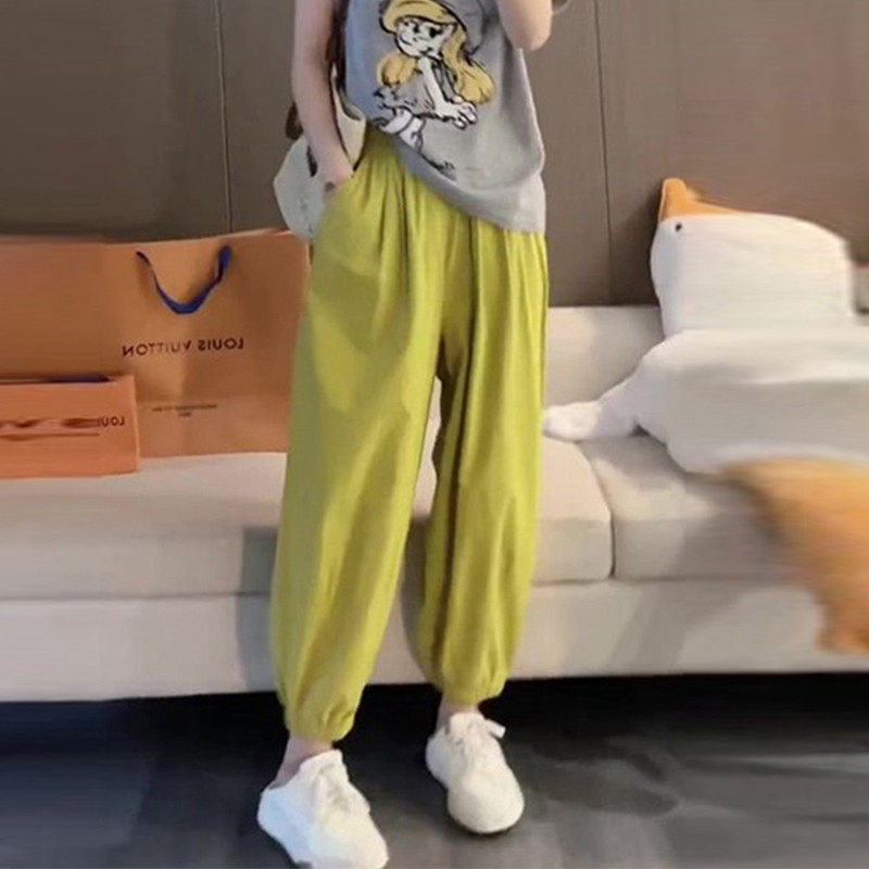 休闲套装女2025衣运动休闲束脚阔腿裤配上新款短袖t恤两件套新款