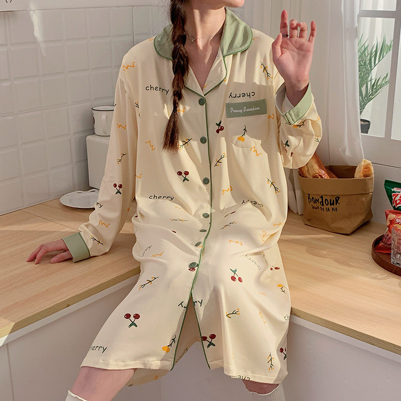 带胸垫哺乳睡裙夏季薄款产后月子服待产裙孕妇生产进产房春秋冬