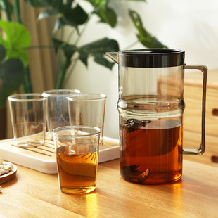 奶茶壶批发 家用塑料冷水壶果汁壶高颜值耐高温大容量凉水壶套装