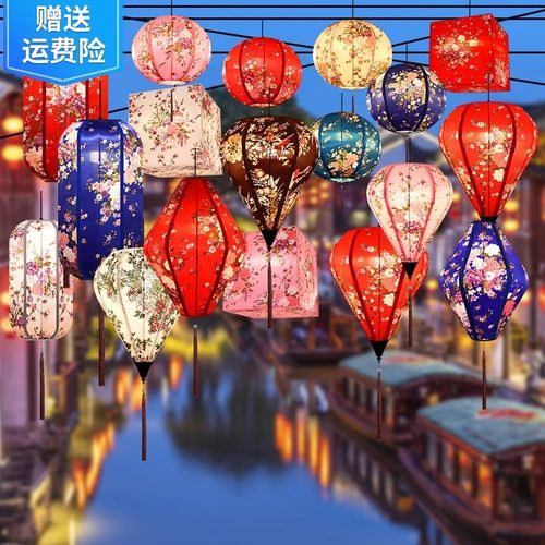 热销国潮中国风户外广告印字红吊灯挂饰仿古中式防水灯笼手工灯笼