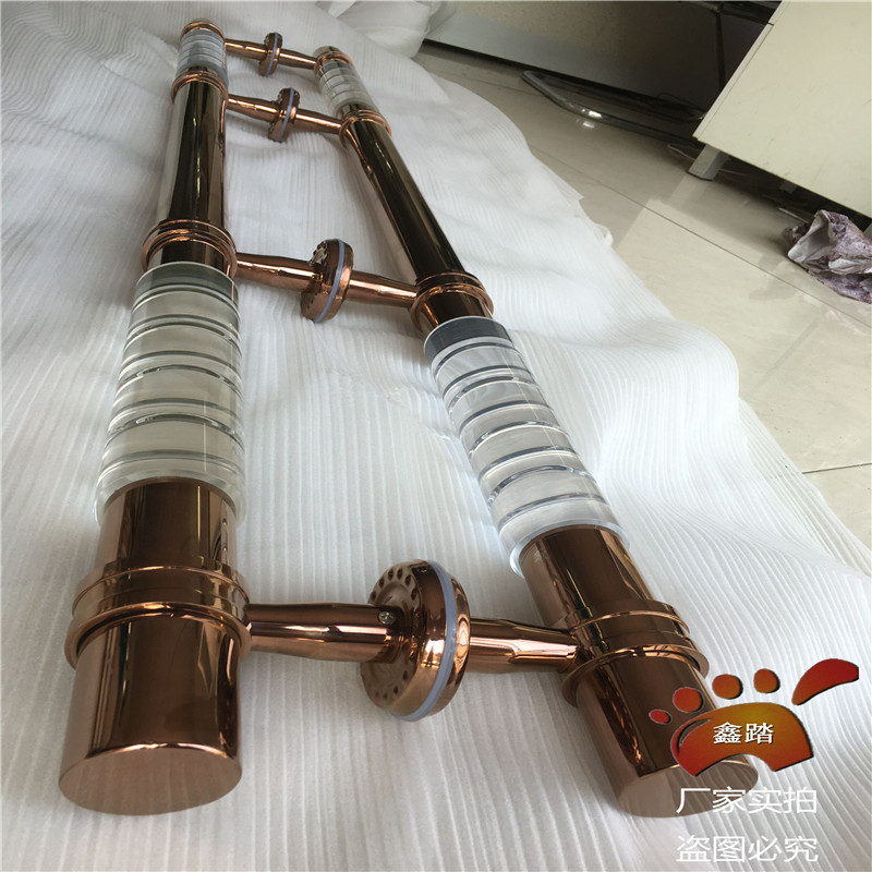 热销仿古水晶大门拉手玻璃门把手拉手木门ktv门拉手欧式不锈钢拉