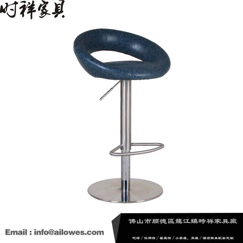 圆凳子升降吧台酒吧椅子时尚升降收银高脚凳子前台简约欧式转吧台