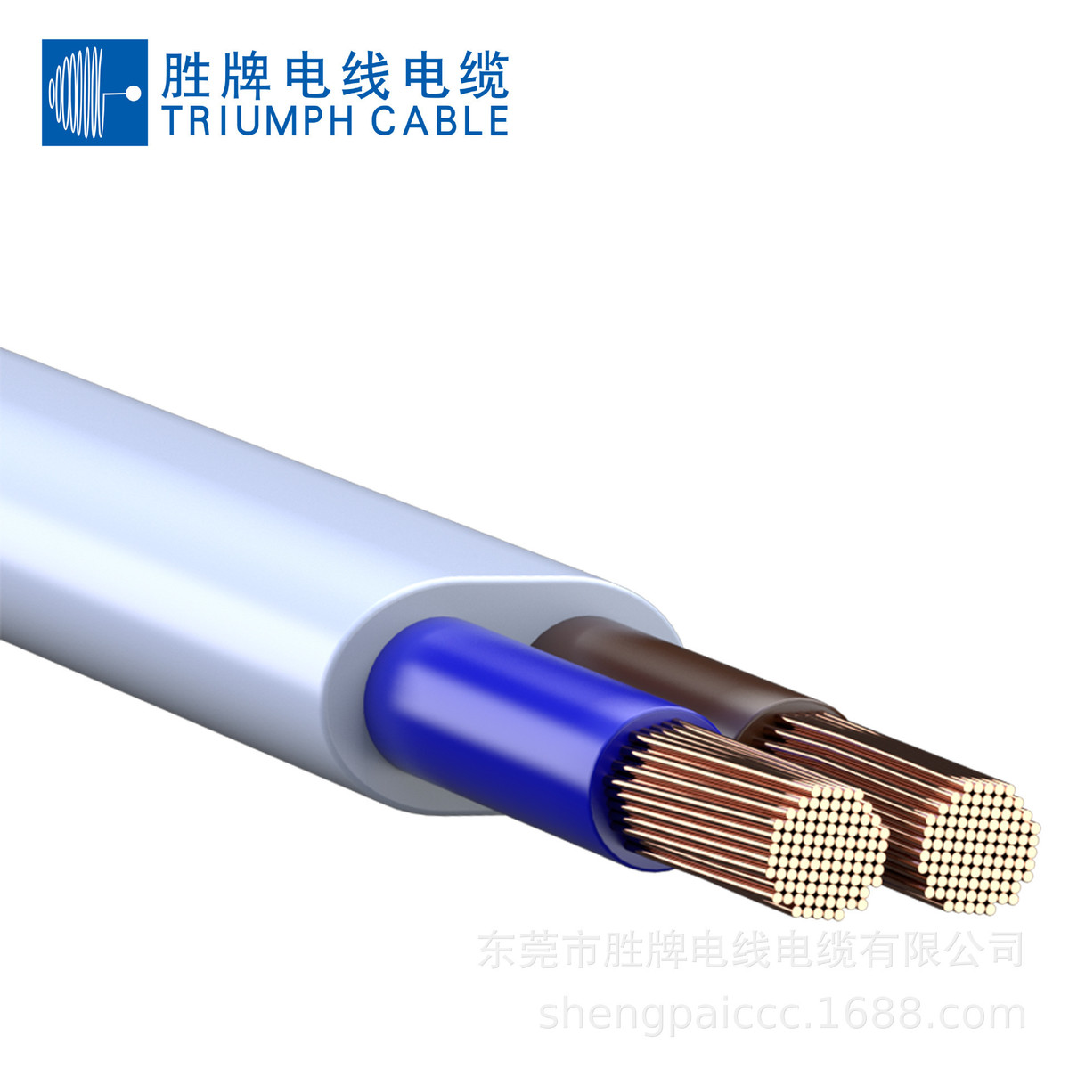 LED驱动电源线束H05VVH2-F2*1.0欧规电源线耐燃阻燃引线305米