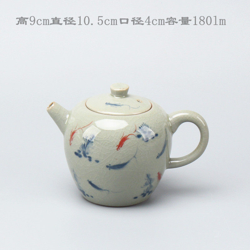 带过老陶泥茶壶手绘泡茶壶家用中式小茶壶单壶复古滤简约功夫茶具,餐饮具,茶壶,淘宝优惠券,粉丝福利购,淘宝优惠卷