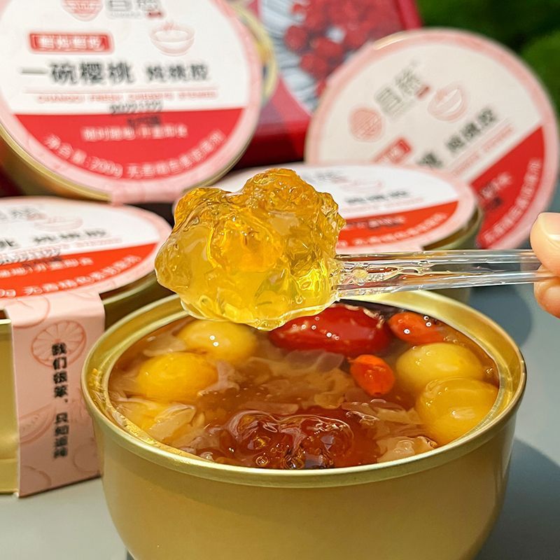 新日期昌慈山东枸杞红枣桃胶樱桃银耳小金碗200g*6碗便携式即食胶