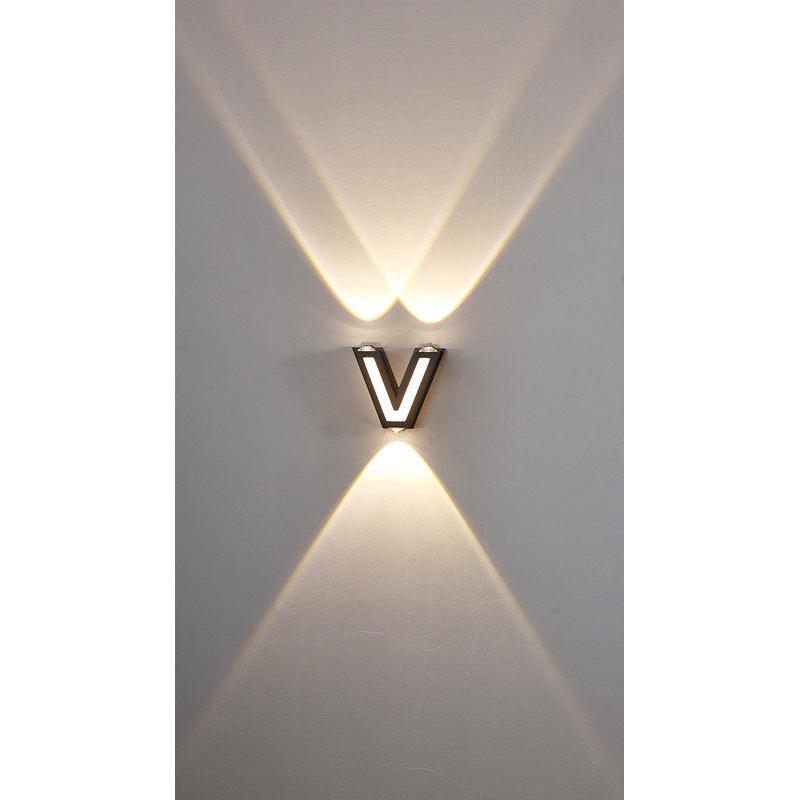 led简约现代壁灯几何符号庭院线条灯唯美字母灯造型标记背景装饰