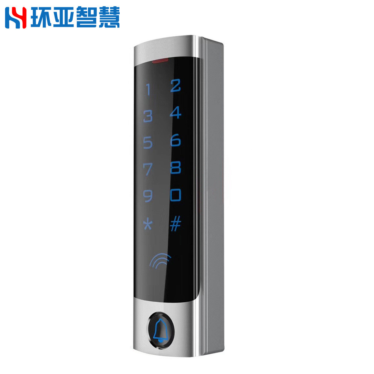 防水金属门禁一体机小区单元刷卡密码门禁机窄款触摸防水门禁系统