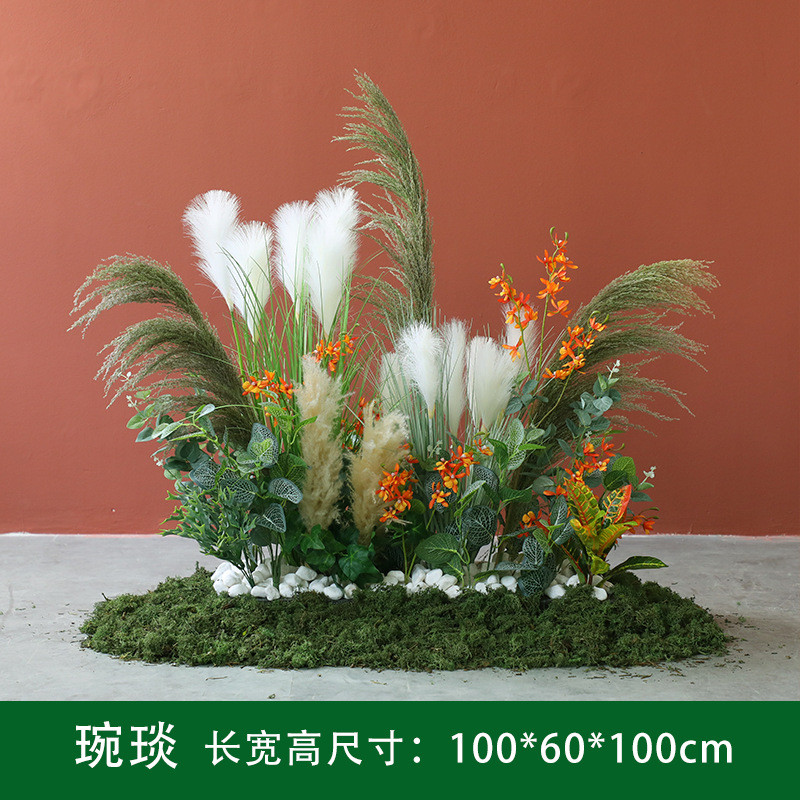仿真假植室内外造景物软装布置假花草绿植芦苇景观样板间装饰摆件