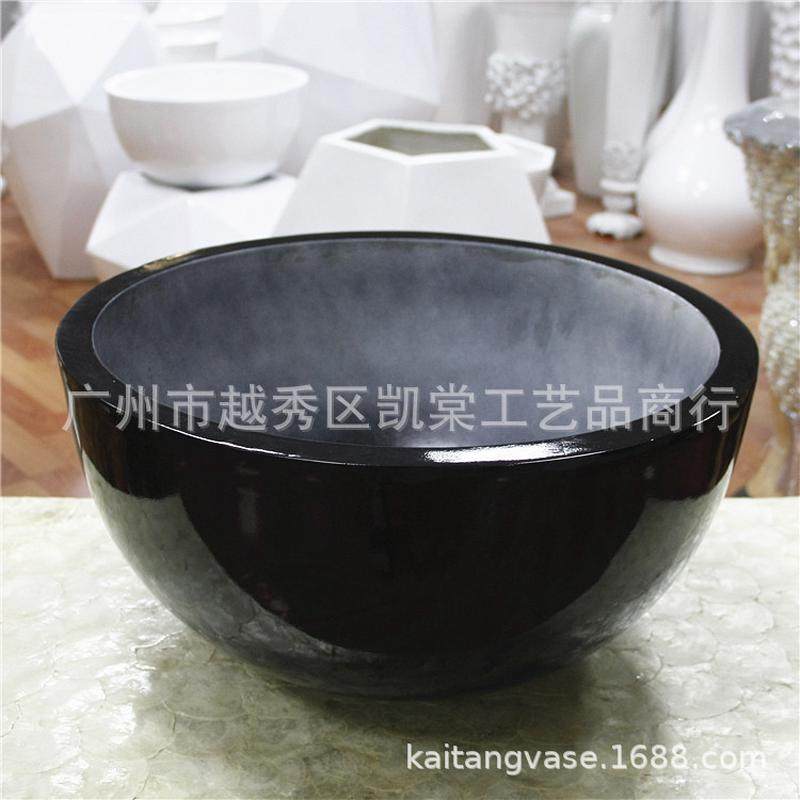 玻璃钢商场碗型蝴蝶兰花盆圆酒店花艺摆设公司前台绿植装饰摆件
