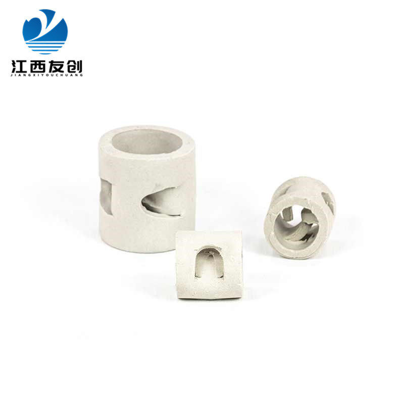 江西供应创友吸收塔用陶瓷鲍尔环散堆填料38/50mm陶瓷鲍尔环