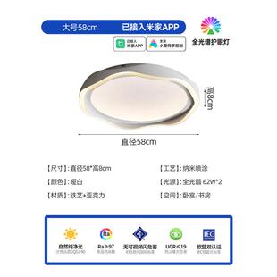 主卧灯温馨个性奶油风卧室吸顶灯2024新款现代简约极简浪漫房间灯