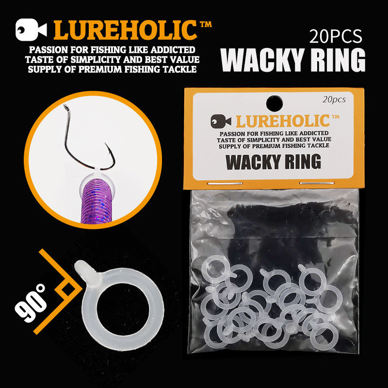 90°垂直角度路亚软饵配件倒钓保护圈wacky钓组面条虫硅胶圈senko