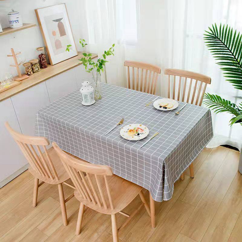 桌布防水防烫防油免洗少女心塑料台布茶几垫pvcins长方形餐桌布艺