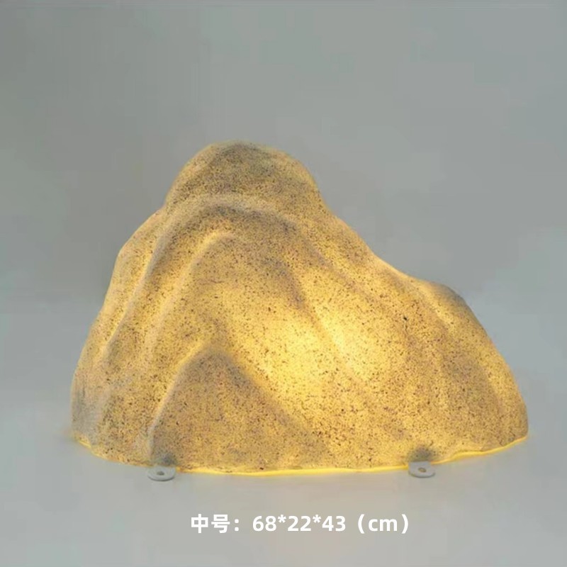 雪浪石景观灯户外玻璃钢头灯景观别墅灯发光石仿真花园别墅草坪灯