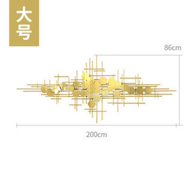 现代简约家用客厅铁艺壁饰轻奢金色墙饰沙发背景墙创意卧室壁挂