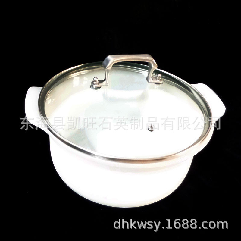 供应水晶玉锅煲汤28cm3-5人食用锅体把手一体式锅干烧不坏锅