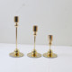 欧式 饰蜡烛台电镀金色铁艺简约摆件烛光晚餐样板房烛台 喇叭圆球装