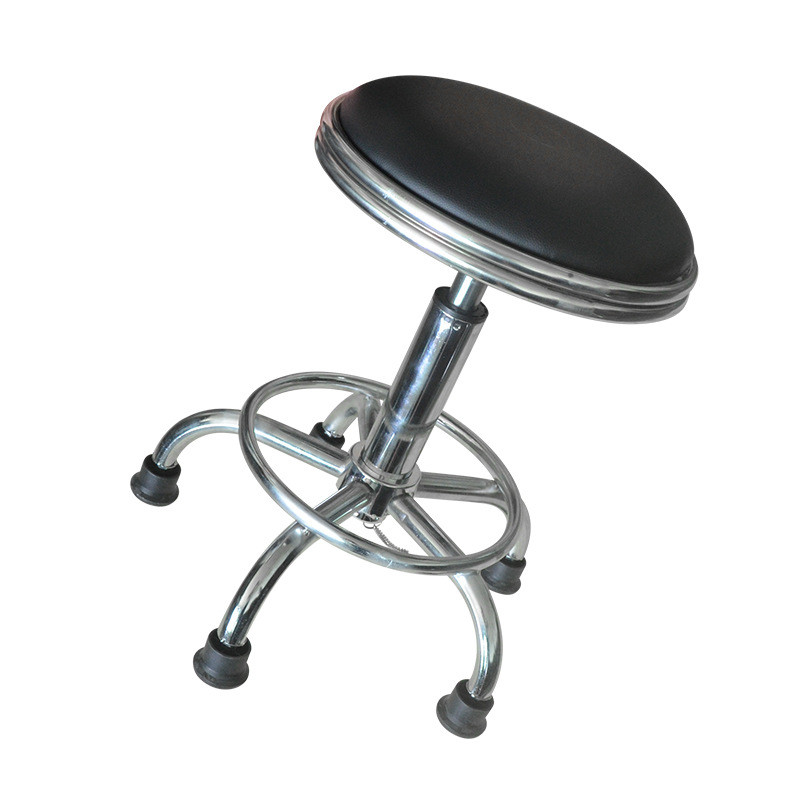 东莞实验室防静电椅子厂家批发不锈钢升降圆凳椅子黑色发泡凳子