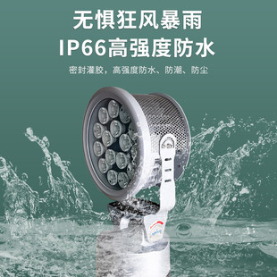 LED探照灯220v户外防水监狱自动巡逻强光无线键盘遥控船用探照灯