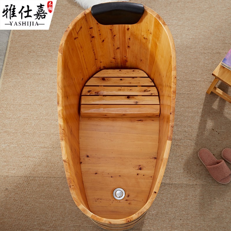#8m9加热泡澡木桶浴缸大人家用洗澡桶浴盆沐浴桶实木成人熏
