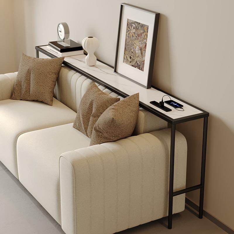 沙发后靠背柜落地靠墙置物架床边铁艺收纳背几极窄床头夹缝长条桌