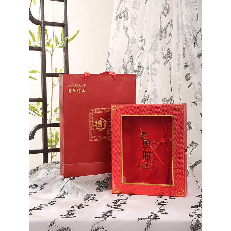 金色克包装盒鳕鱼胶鳌鱼胶礼盒250鱼胶500克花胶礼品盒空盒新款